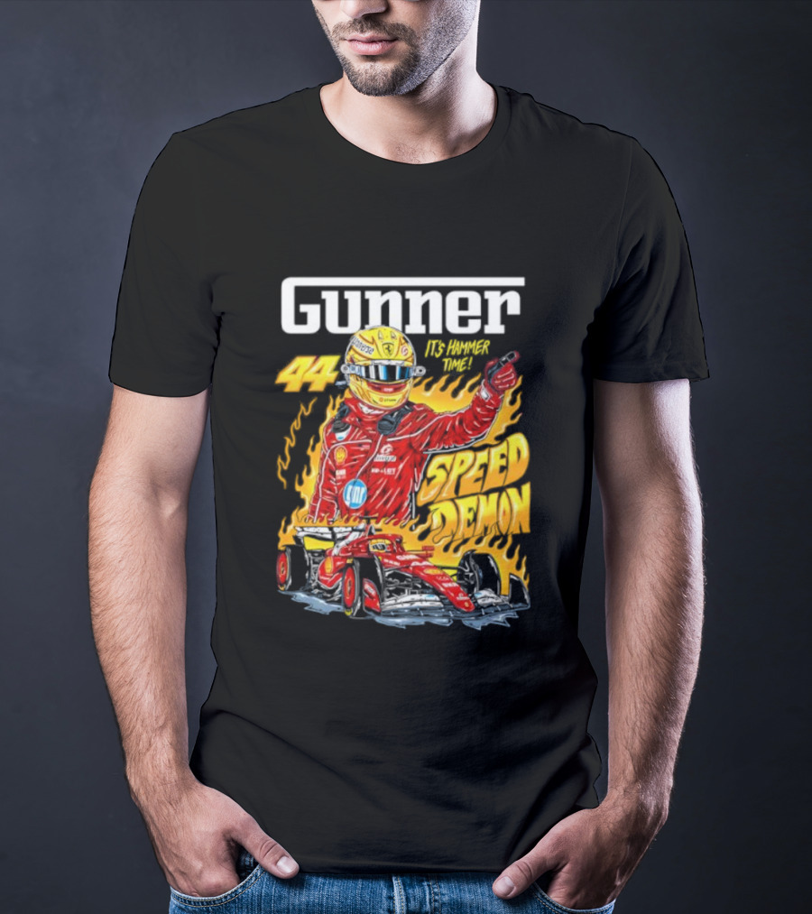 Gunner 44 Speed Demon Lewis Hamilton It's Hammer Time Racing Legend T-Shirt