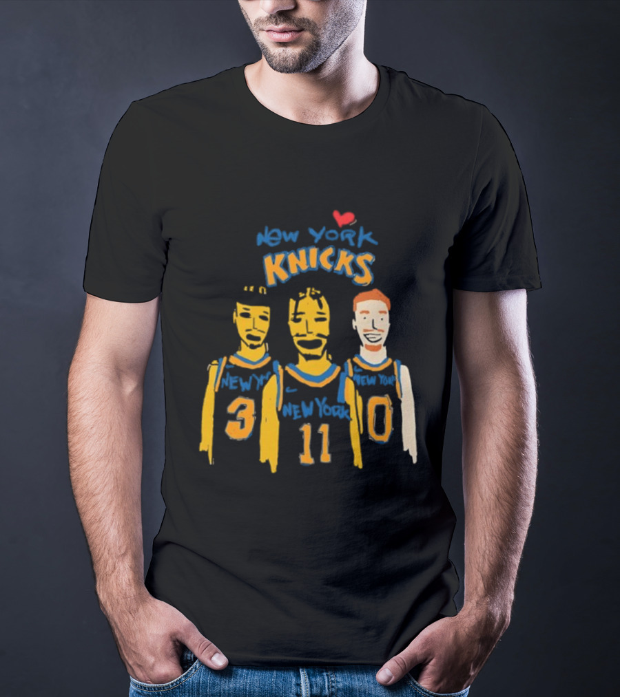 New York Knicks I Love New York Basketball Team Players 30 11 0 T-Shirt