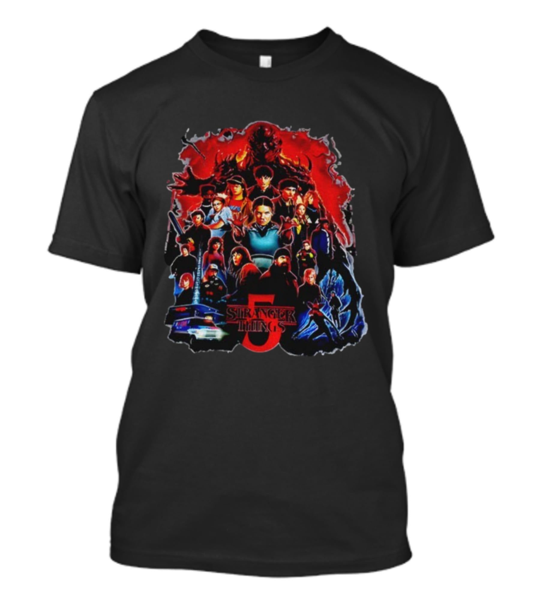 Stranger Things Season 5 Netflix Neftflix Cast And Characters T-Shirt