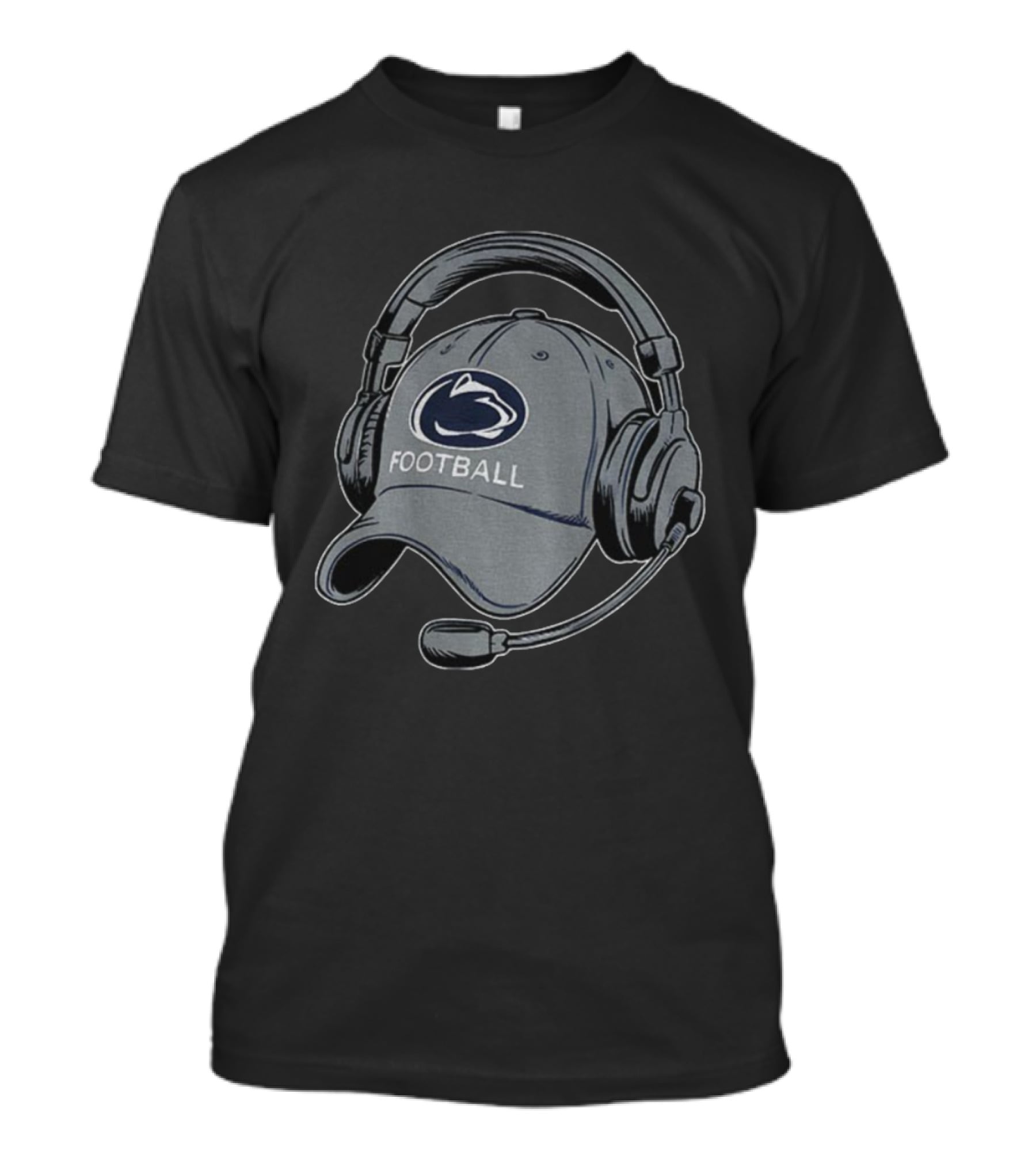 Penn State Nittany Lions Football Hat Headset Coaching Essentials T-Shirt