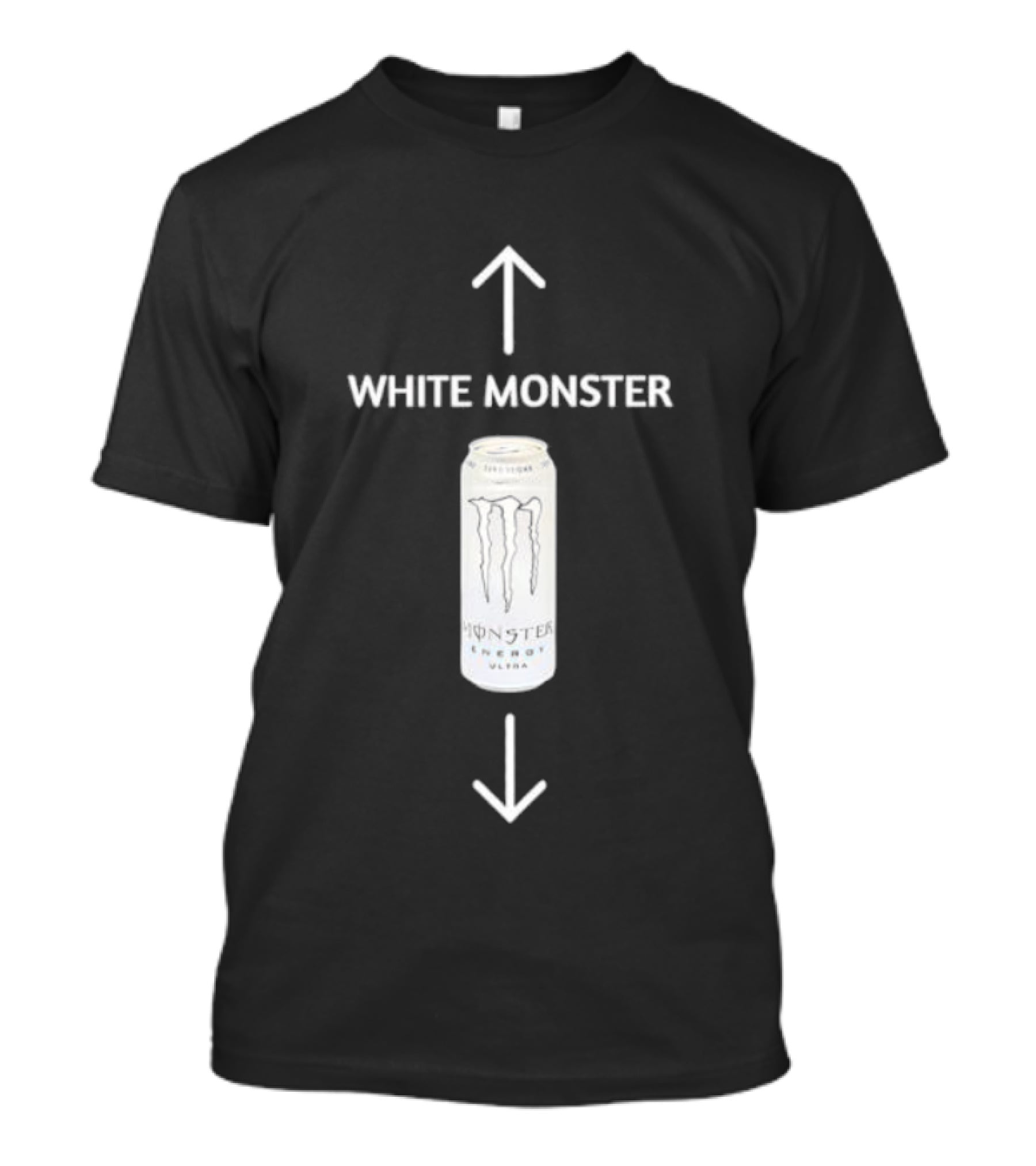White Monster Energy Drink Can T-Shirt