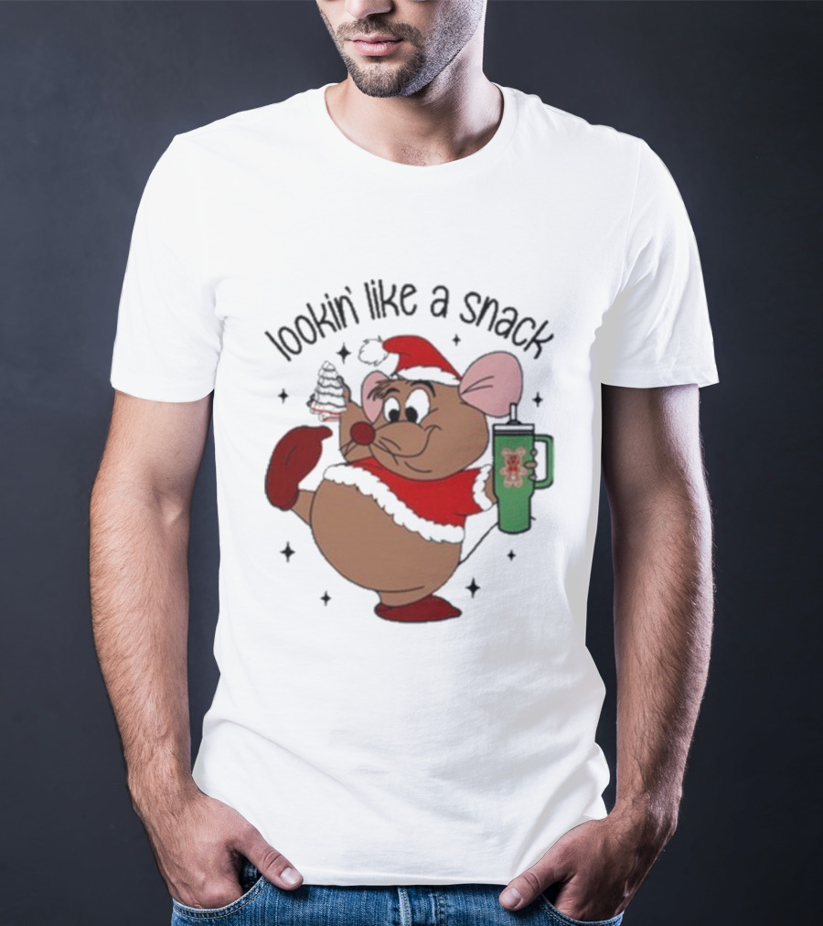 Christmas Cartoon Mouse Lookin' Like A Snack Fat Rat T-Shirt