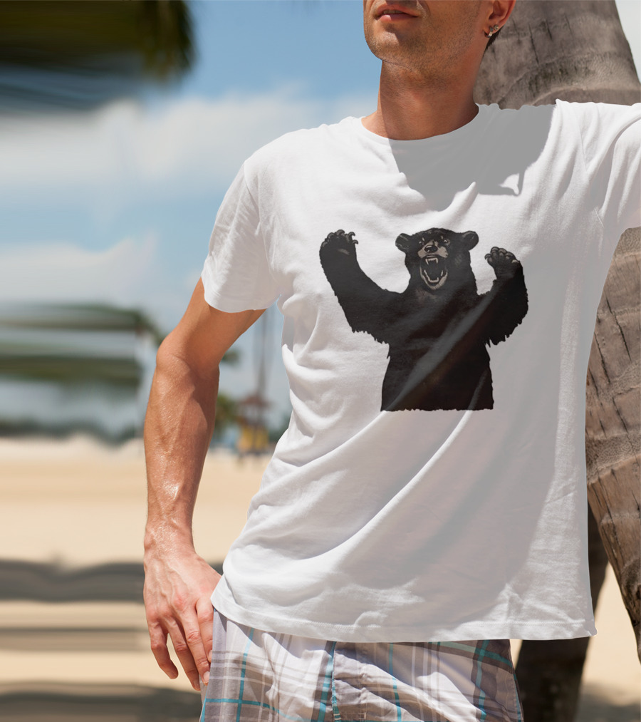 Bear Schmidt Fierce Roaring Black Bear Iconic Expression T-Shirt