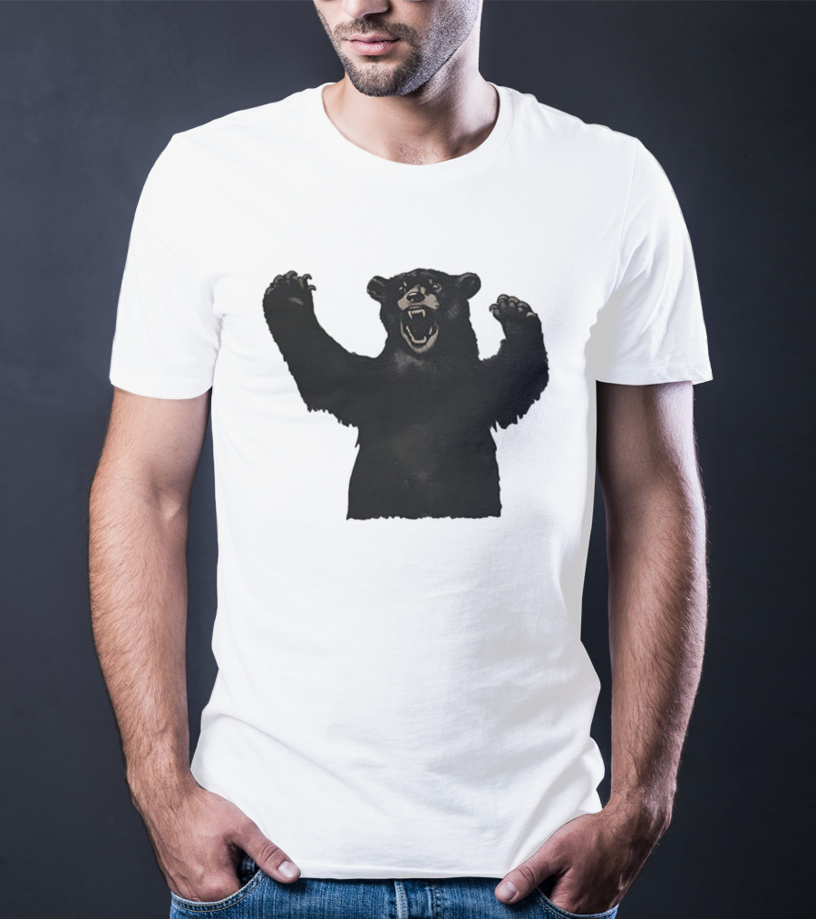 Bear Schmidt Fierce Roaring Black Bear Iconic Expression T-Shirt