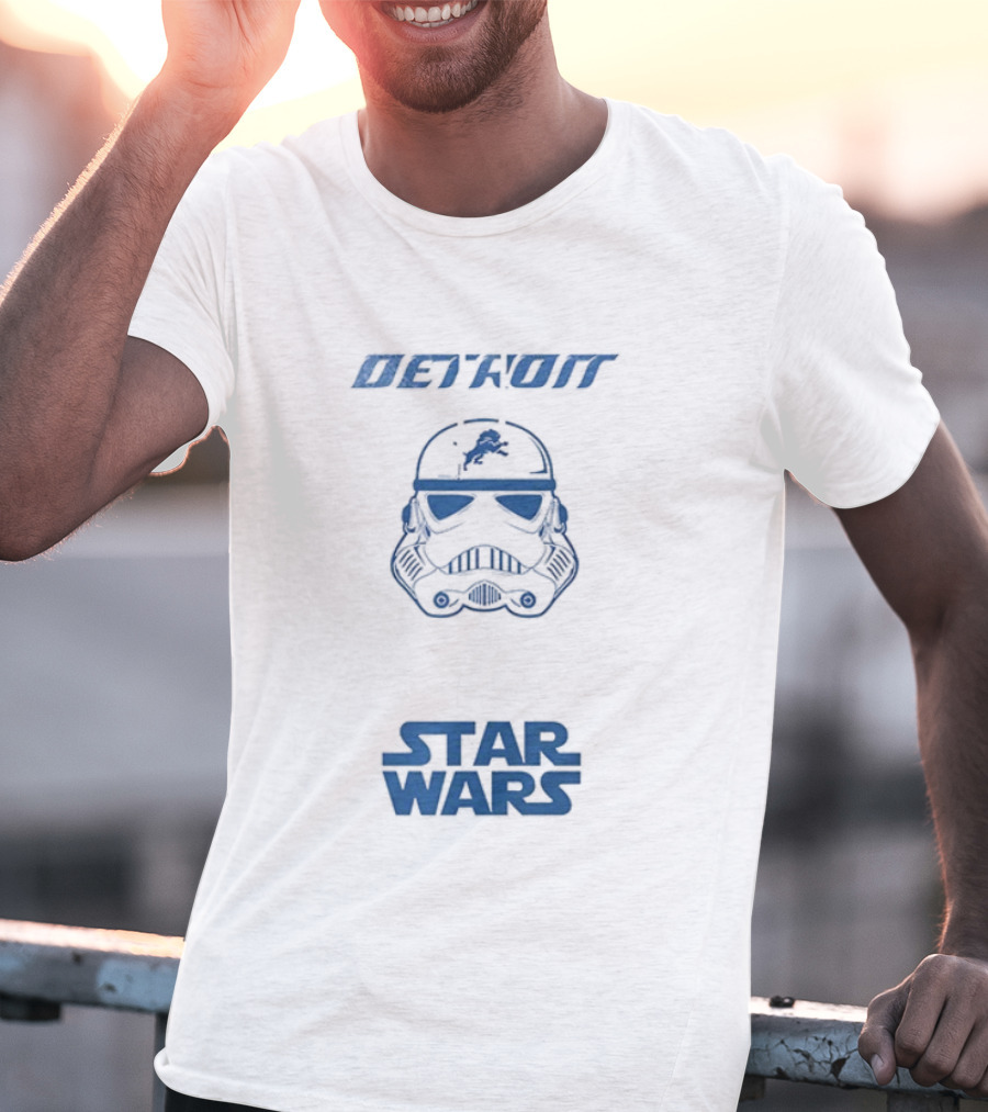 Detroit Lions Stormtrooper Star Wars Collaboration Fan Apparel T-Shirt