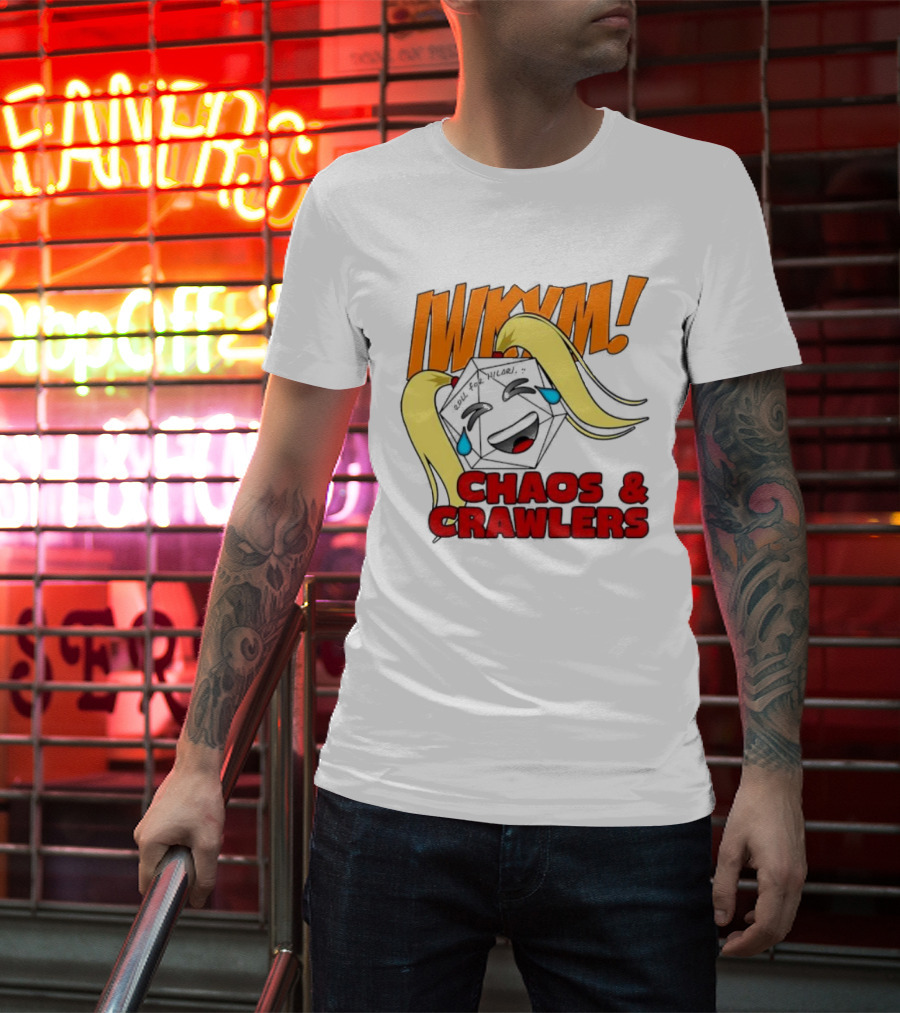 IWKYM Chaos Crawlers Pigtail Dice Face Comedy T-Shirt