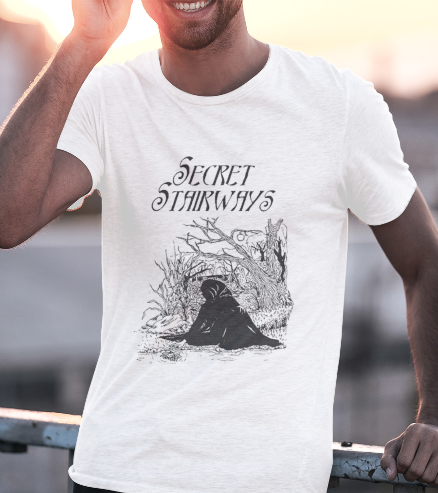 Secret Stairways Enchanted Nature Scene T-Shirt