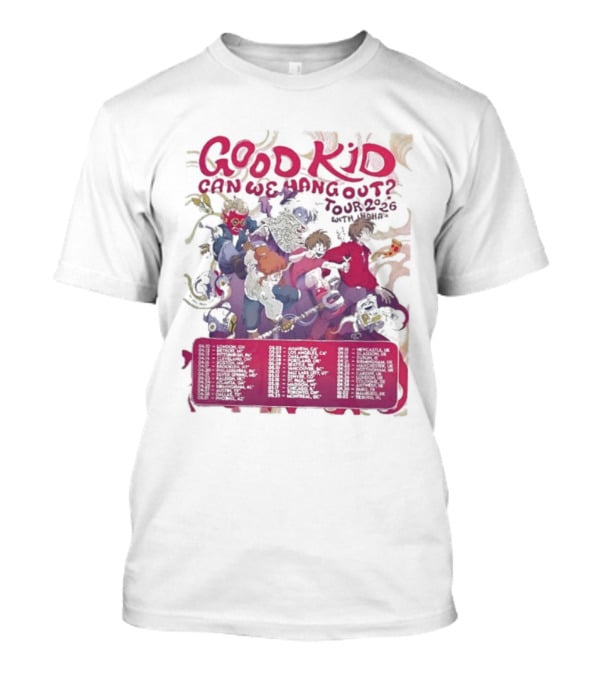 Good Kid Can We Hang Out Tour 2026 Dates Psychedelic Theme T-Shirt