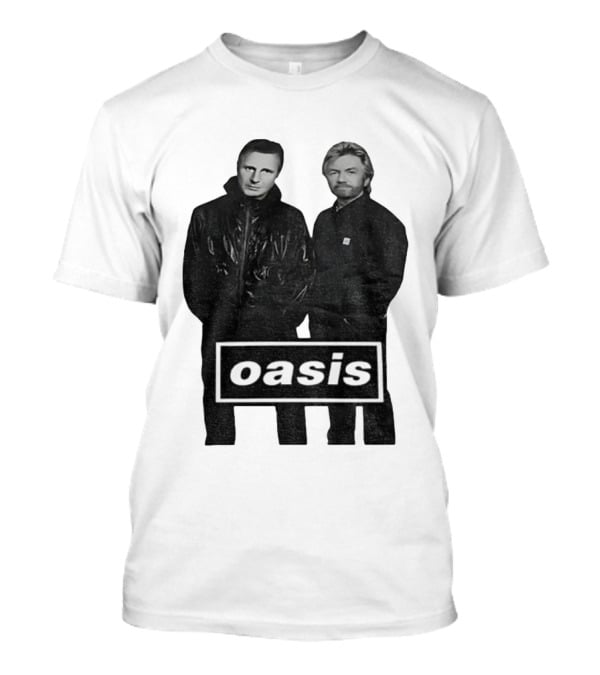 Liam Neeson Noel Edmonds Oasis Band Parody T-Shirt