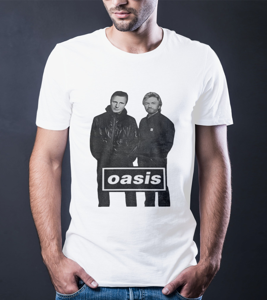 Liam Neeson Noel Edmonds Oasis Band Parody T-Shirt