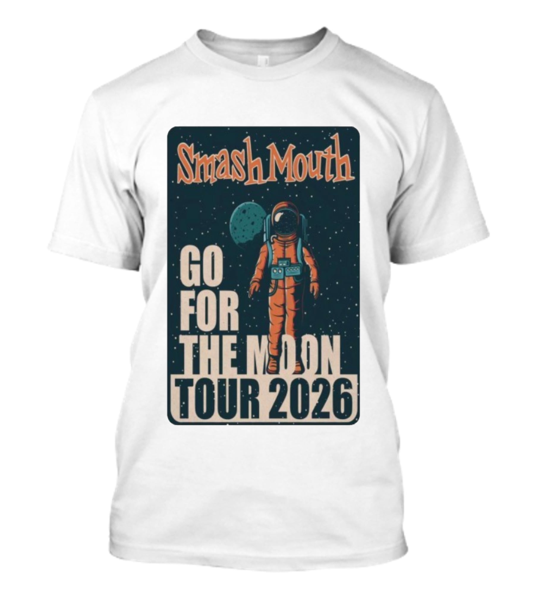 Smash Mouth Go For The Moon Tour 2026 Astronaut Space T-Shirt