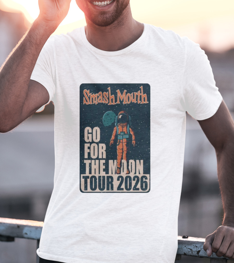 Smash Mouth Go For The Moon Tour 2026 Astronaut Space T-Shirt