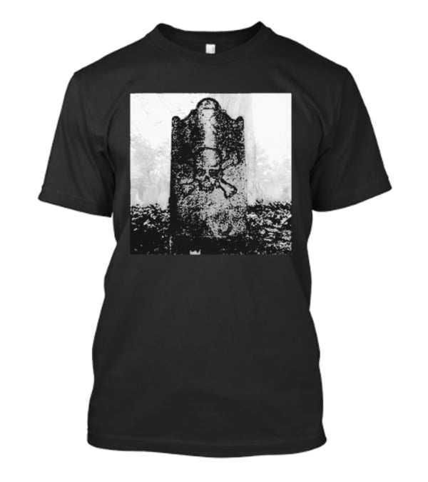 Blood For Blood Skull Crossbones Gravestone Vintage Goth Aesthetic T-Shirt