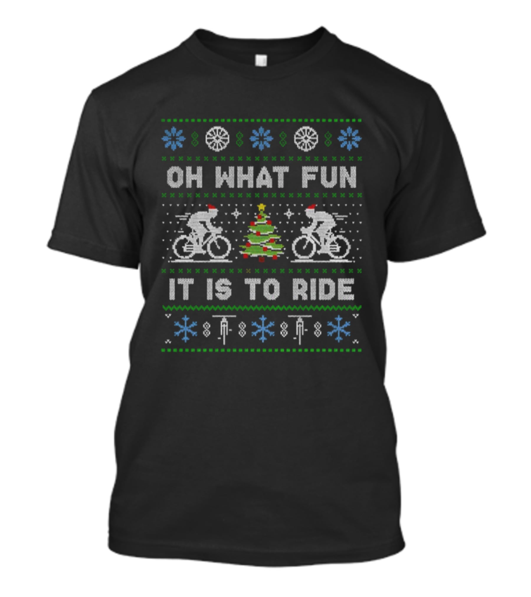 Oh What Fun It Is To Ride Cycling Christmas Bicycle Jumper T-Shirt