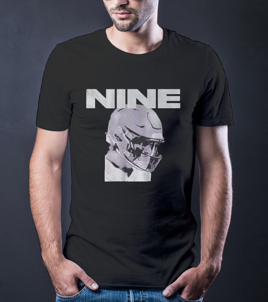 JJ McCarthy Nine Helmet Minnesota Vikings Football T-Shirt