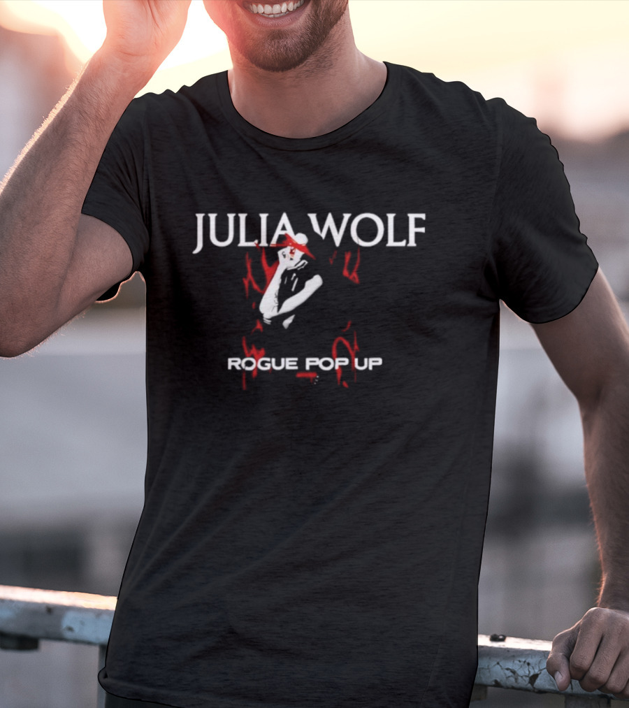 Julia Wolf Rogue Pop Up Tour 2025 White Red T-Shirt