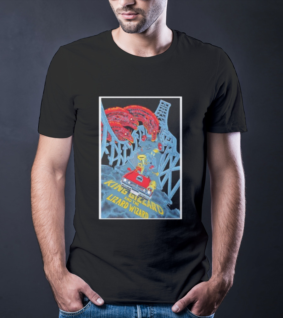 King Gizzard And The Lizard Wizard The Princess Theatre Dec 9 10 2025 With Red Car And Dragons T-Shirt