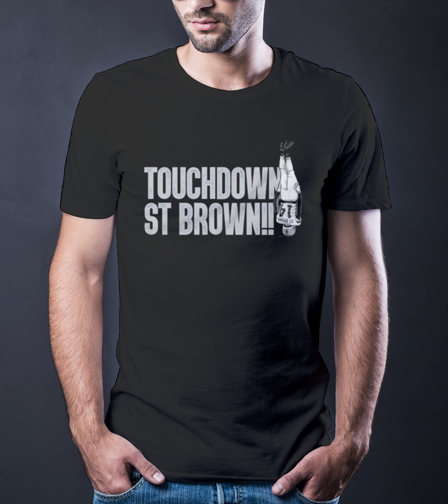 Touchdown St Brown Football Celebration T-Shirt