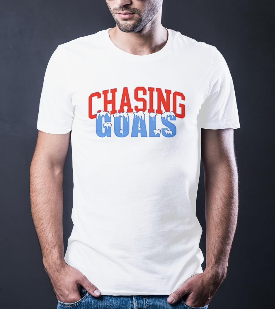 Chasing Goals Ice Sports Motivation T-Shirt