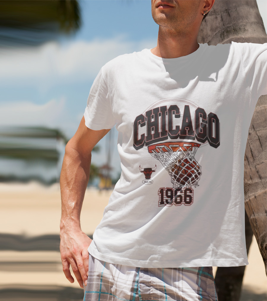 Chicago Bulls 1966 Basketball Hoop T-Shirt