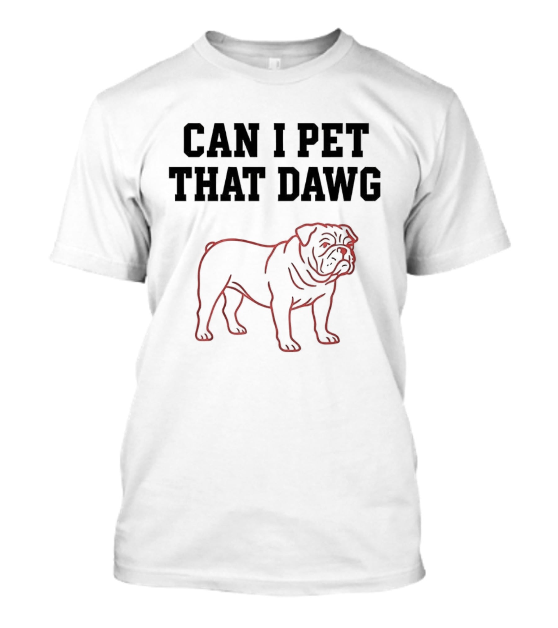 Georgia Bulldog Can I Pet That Dawg Sketch T-Shirt