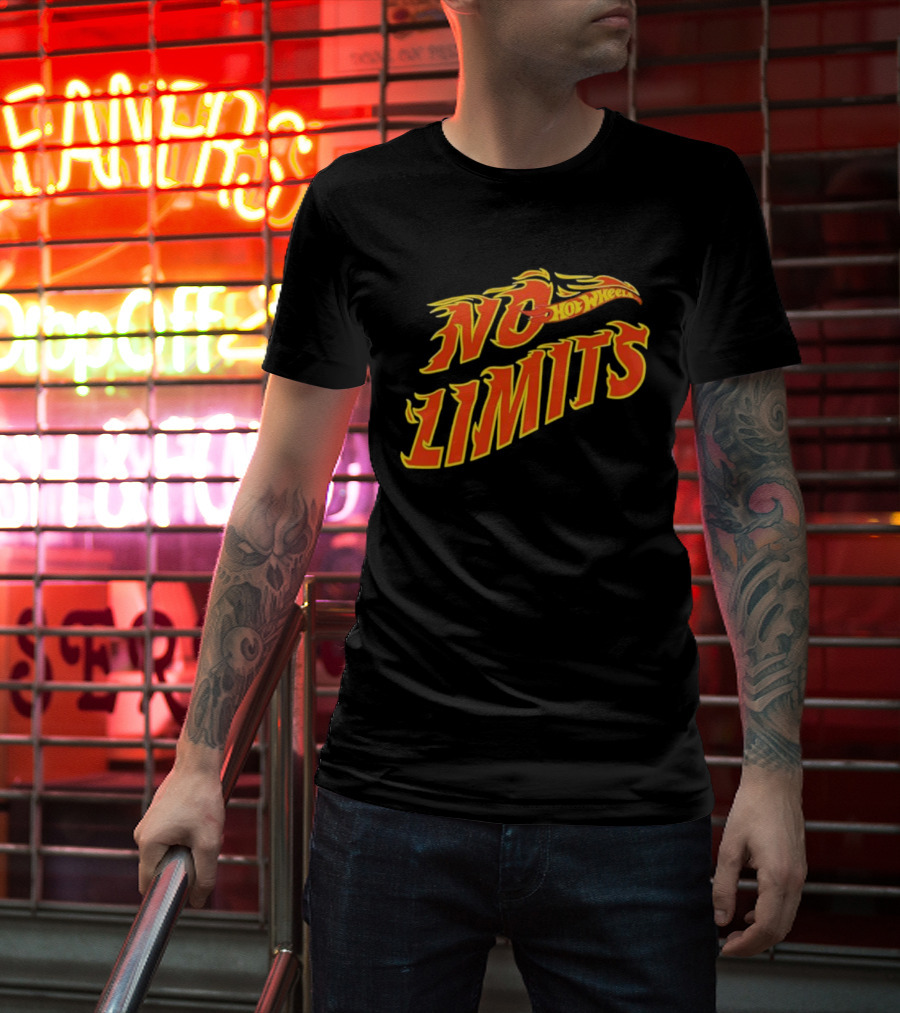 Hot Wheels No Limits Flame Text T-Shirt