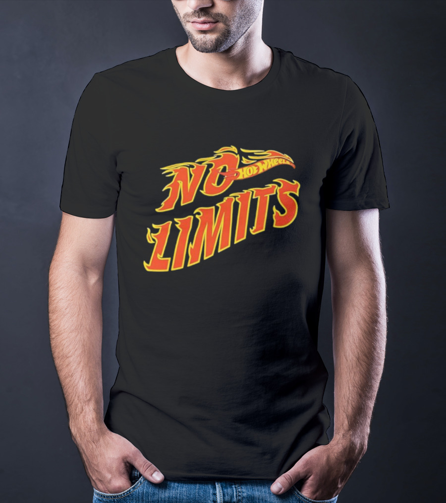 Hot Wheels No Limits Flame Text T-Shirt