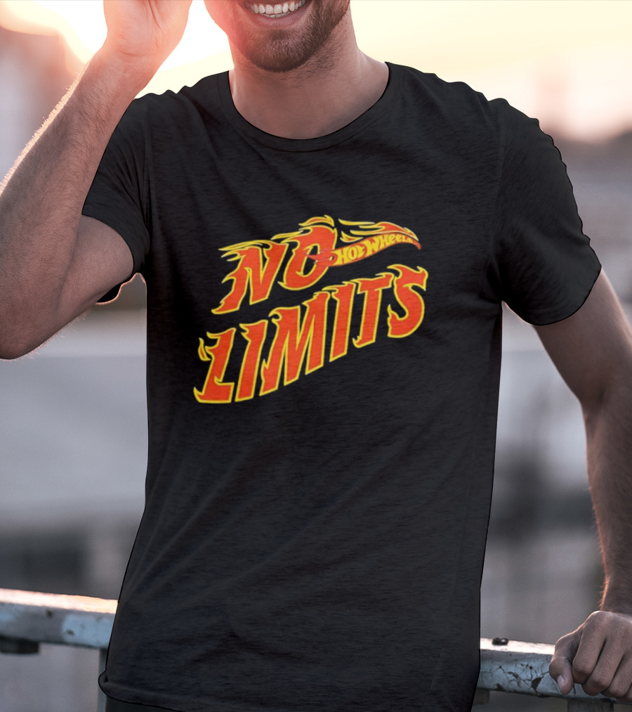 Hot Wheels No Limits Flame Text T-Shirt