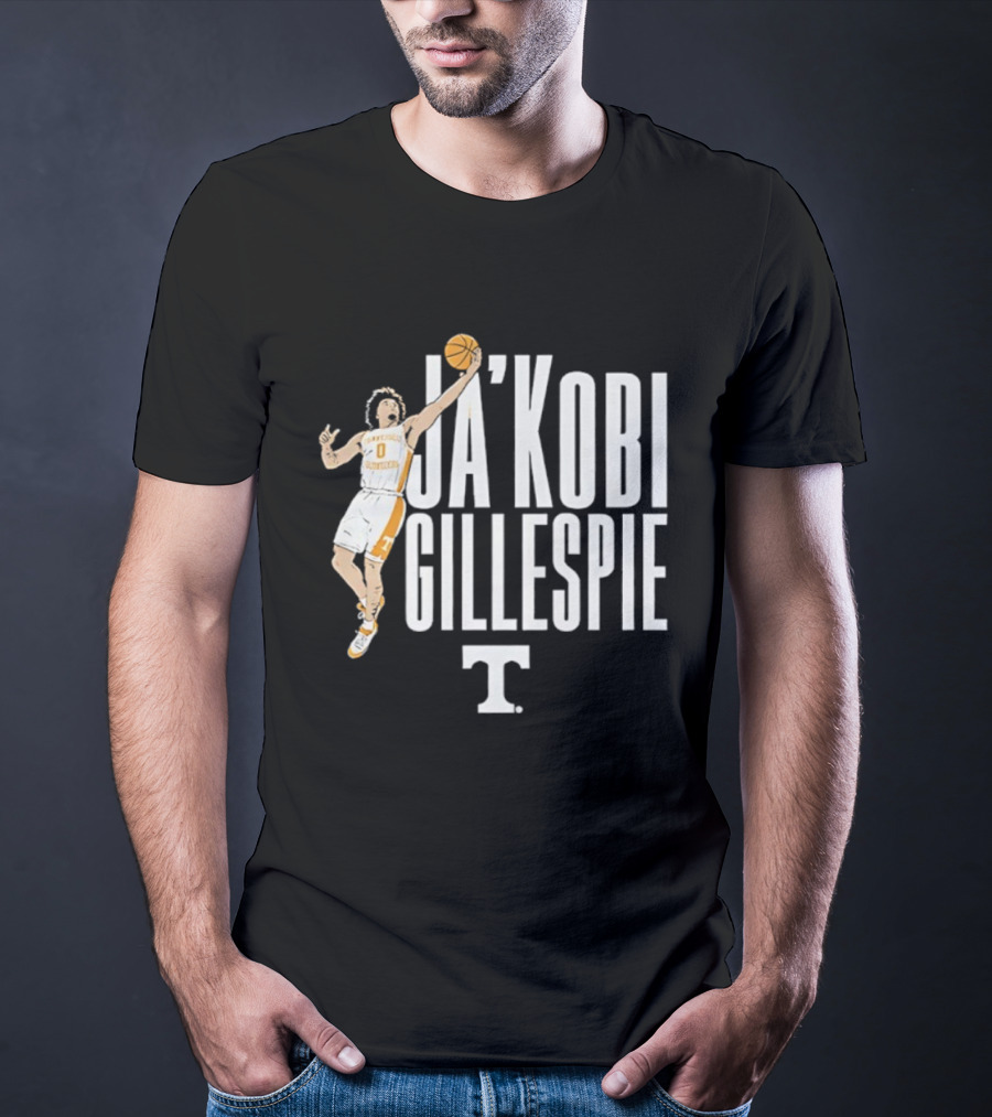 Jakobi Gillespie Tennessee Volunteers Basketball 2025 Player Action Shot T-Shirt