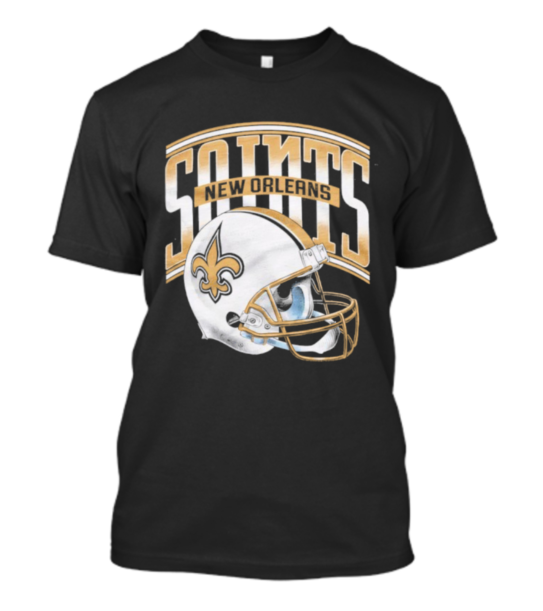 New Orleans Saints Football Helmet Gradient Style T-Shirt