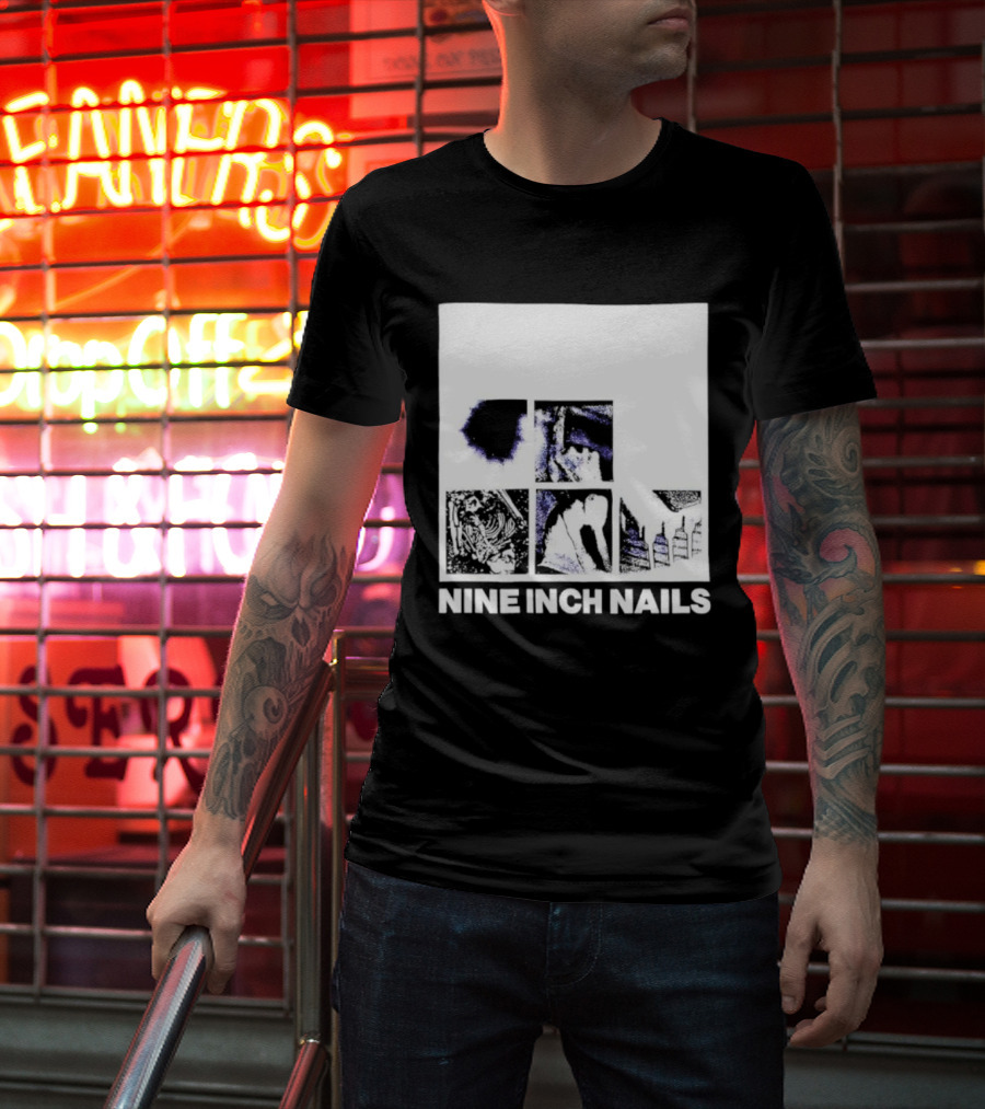 Nine Inch Nails Bad Witch Album Art With Square Panel Imagery T-Shirt