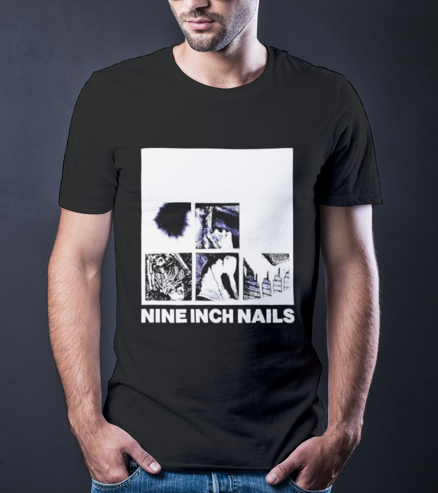 Nine Inch Nails Bad Witch Album Art With Square Panel Imagery T-Shirt