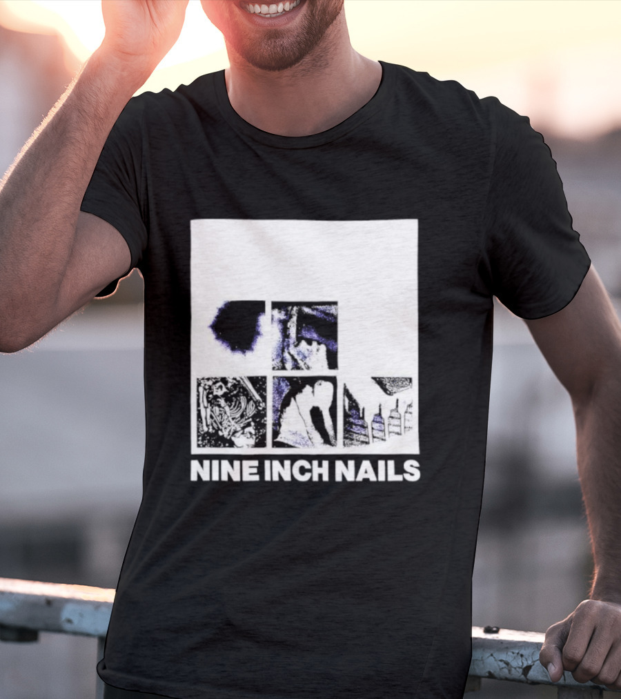 Nine Inch Nails Bad Witch Album Art With Square Panel Imagery T-Shirt