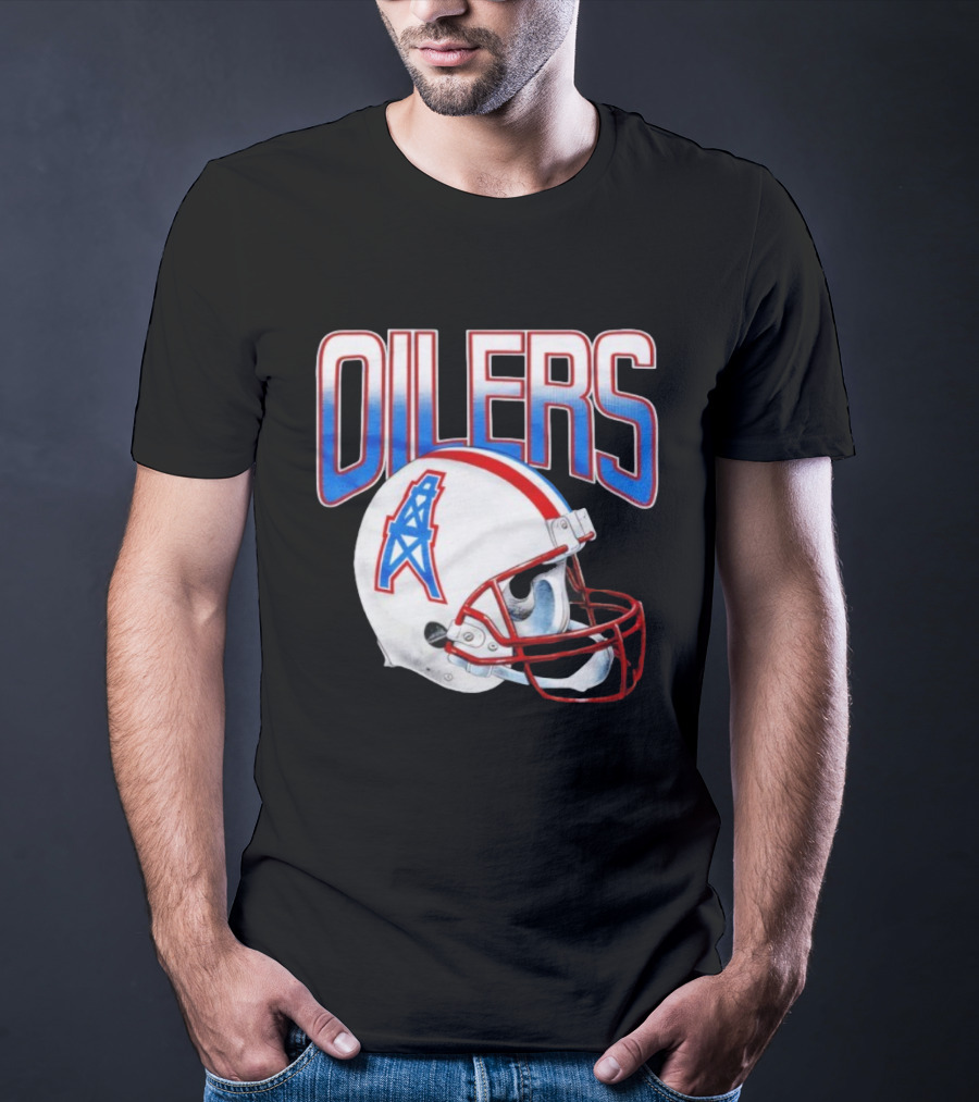 Oilers Football Gradient Helmet Classic Logo T-Shirt
