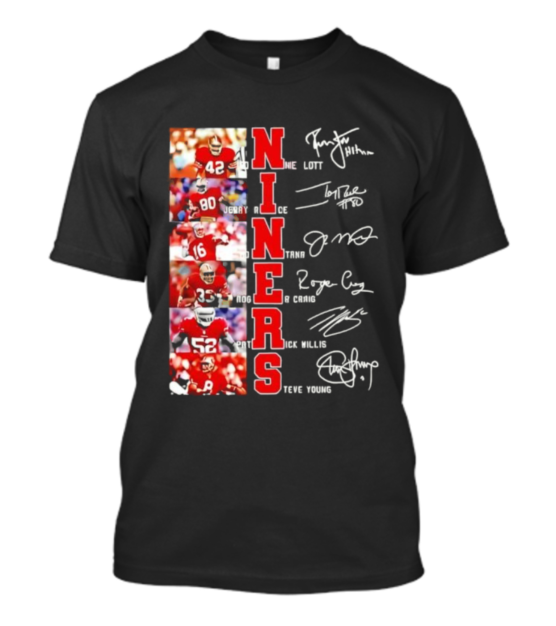 Niners San Francisco 49ers Legendary Players And Numbers T-Shirt