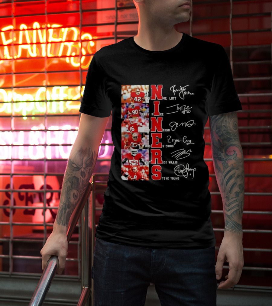 Niners San Francisco 49ers Legendary Players And Numbers T-Shirt