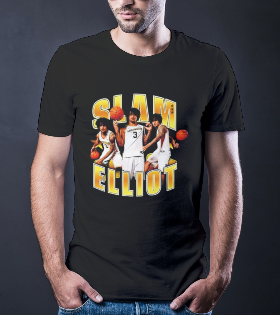 SLAM Elliot Cadeau Michigan Basketball Player Jersey T-Shirt