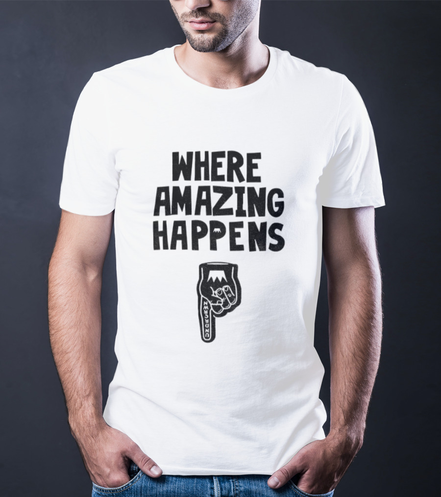 Kevin Durant Where Amazing Happens Finger Pointing Text T-Shirt
