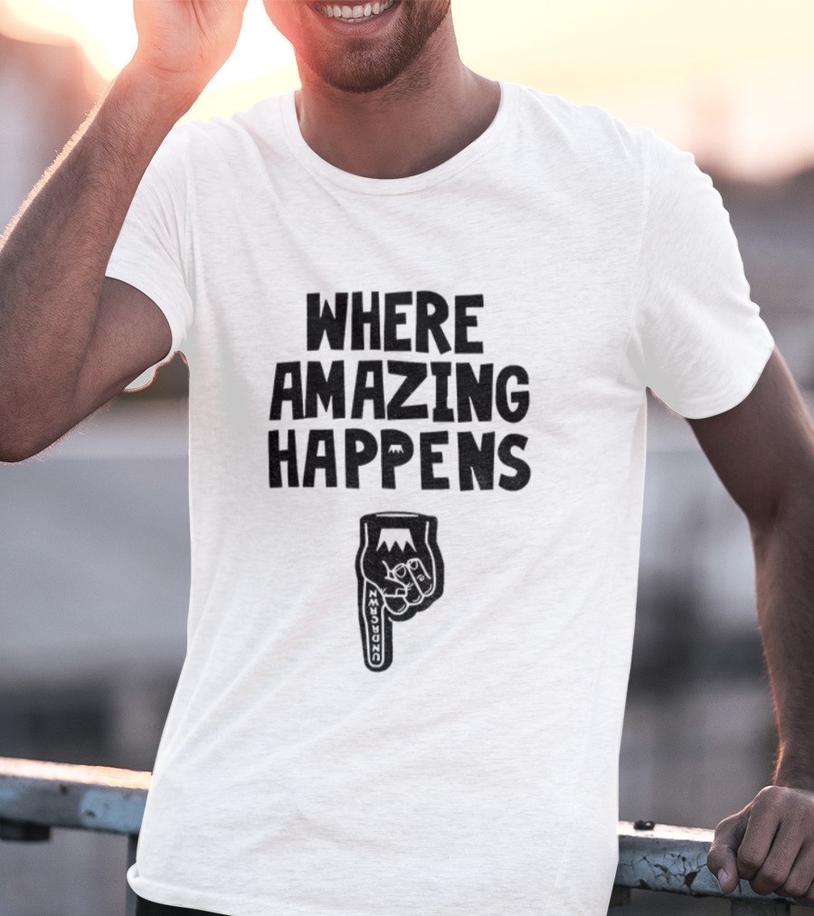 Kevin Durant Where Amazing Happens Finger Pointing Text T-Shirt