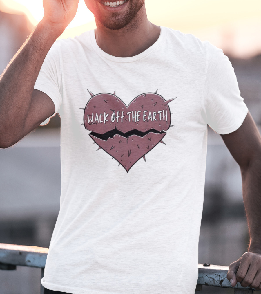 Walk Off The Earth My Stupid Heart Cracked Heart Design T-Shirt
