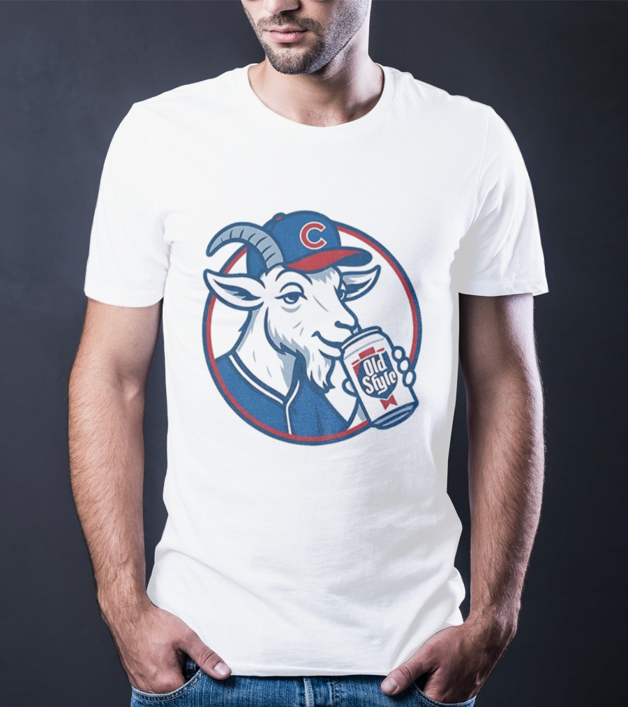 Wrigley Goat Chicago Cubs Old Style Beer MLB 2025 T-Shirt