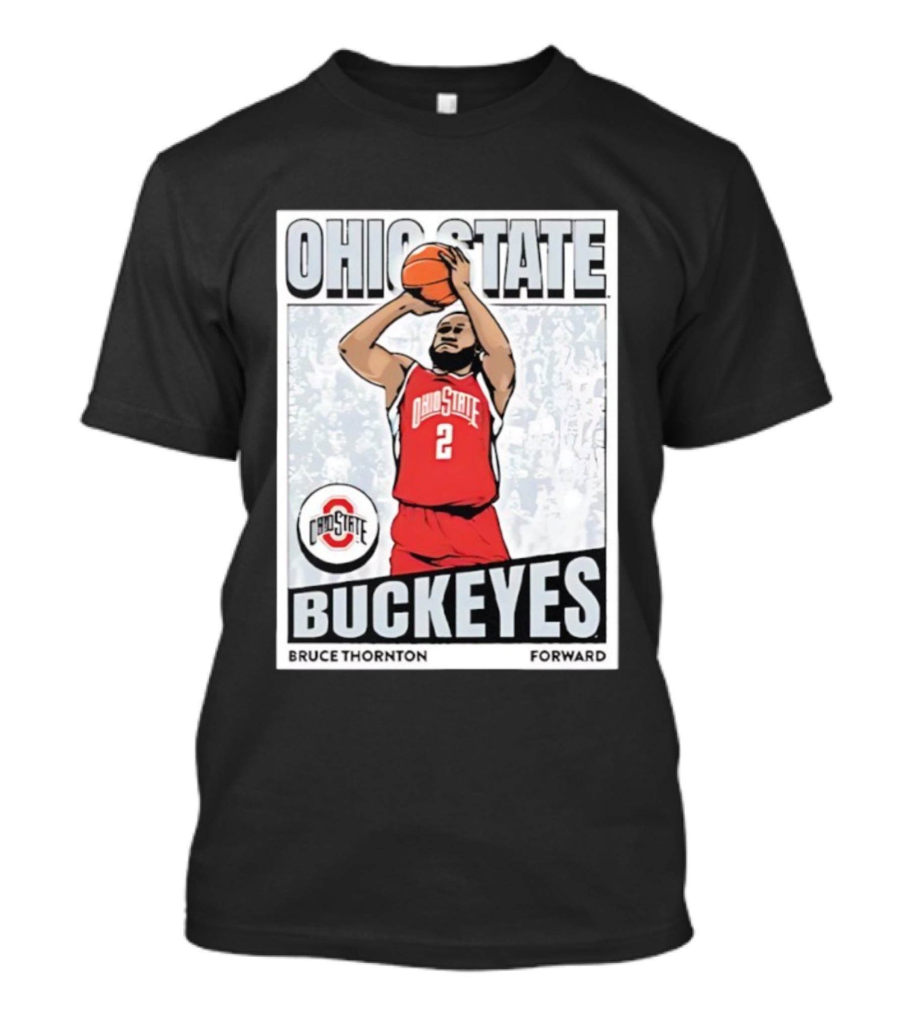Ohio State Buckeyes Bruce Thornton Basketball Forward Nummer 2 T-Shirt