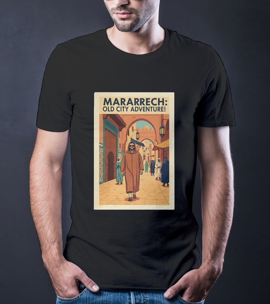 MARARRECH Old City Adventure Vintage Medina Travel Appeal T-Shirt