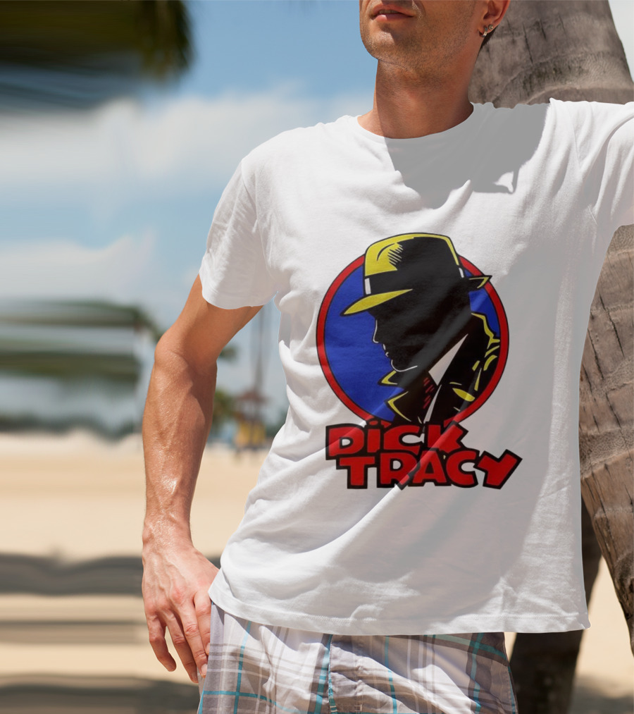 Dick Tracy Vintage Detective Icon Fedora Graphic T-Shirt