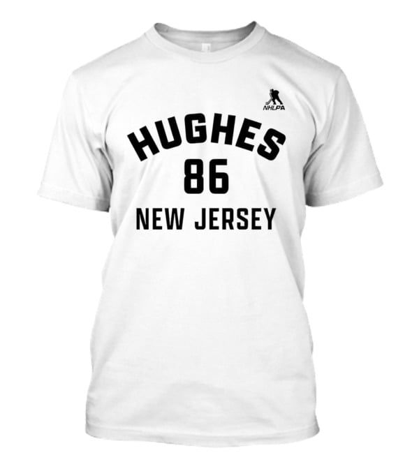 Hughes 86 New Jersey Ice Hockey Sports Team Fan Apparel T-Shirt