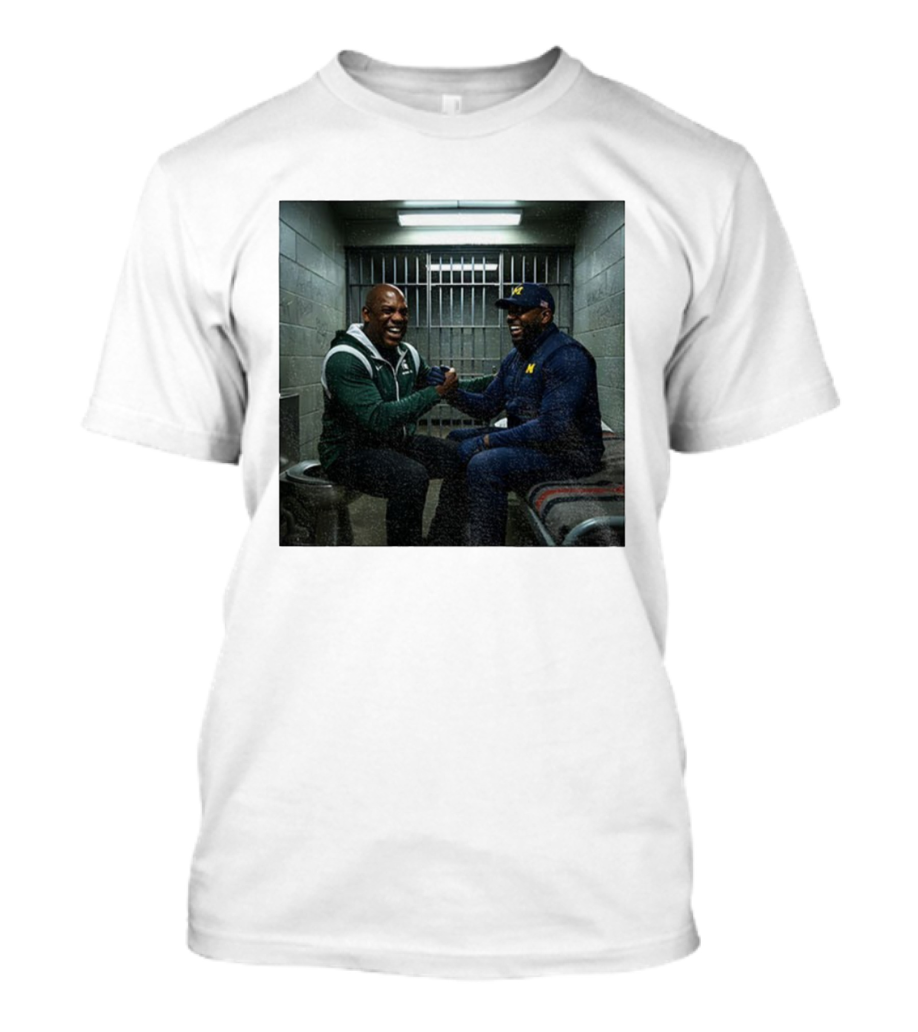 Sherrone Moore Vs Mel Tucker Prison Go Blue Michigan Rivalry T-Shirt