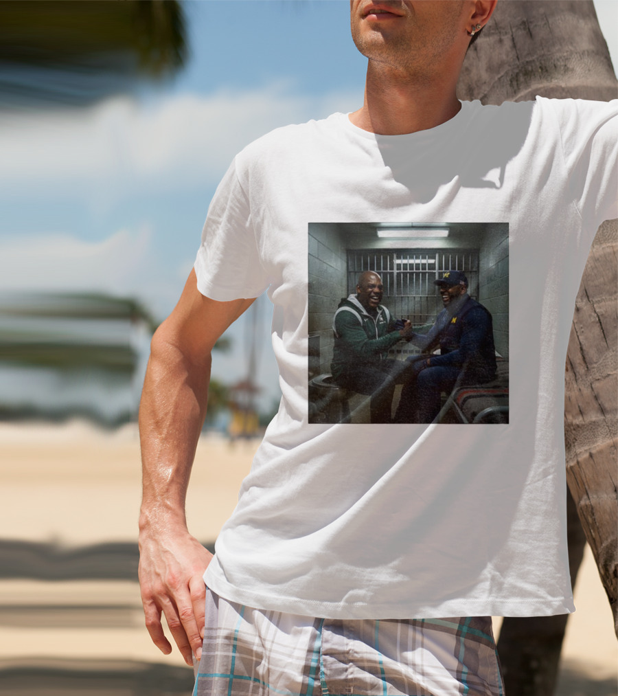 Sherrone Moore Vs Mel Tucker Prison Go Blue Michigan Rivalry T-Shirt