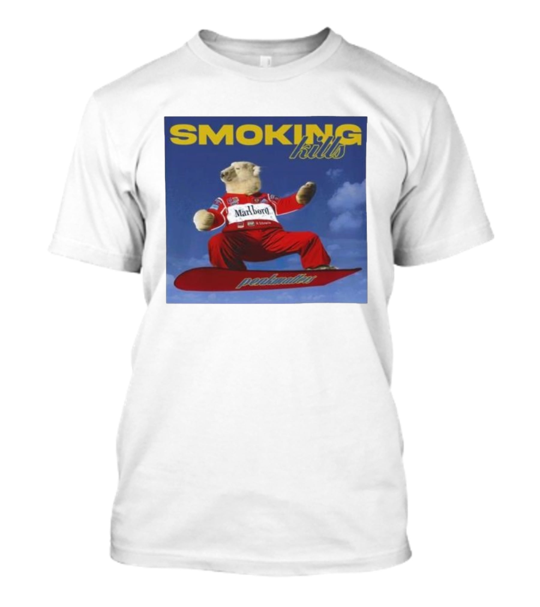 Smoking Kills Marlboro Polar Bear Racing Peakmaster T-Shirt