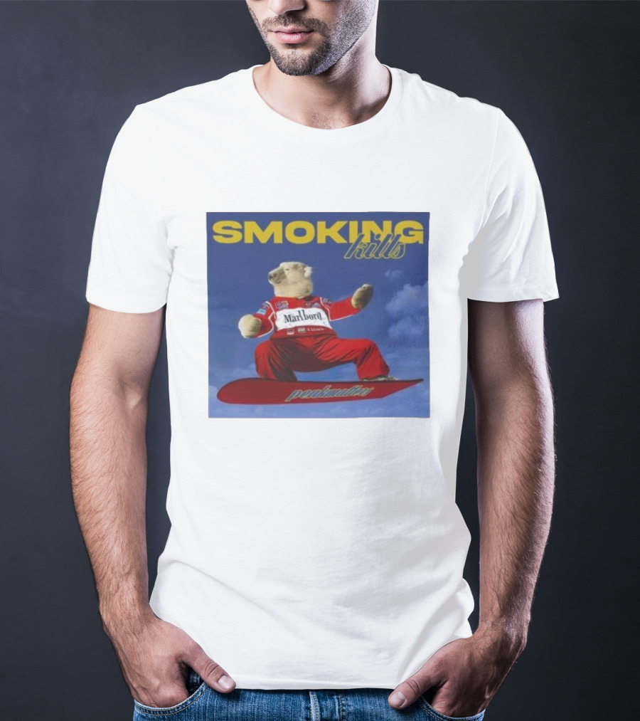 Smoking Kills Marlboro Polar Bear Racing Peakmaster T-Shirt
