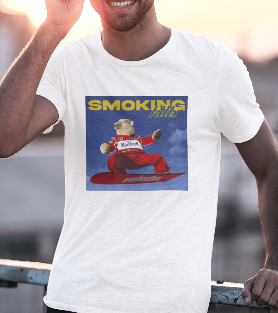 Smoking Kills Marlboro Polar Bear Racing Peakmaster T-Shirt